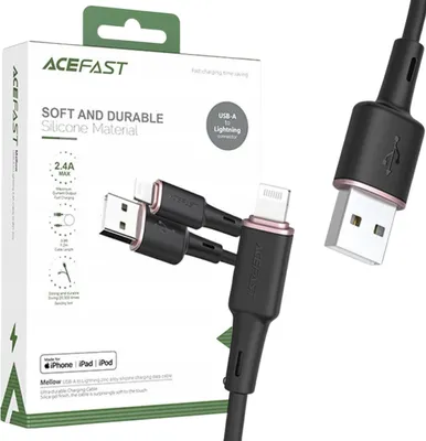 Immagine prodotto di Cavo Acefast Mfi Usb Tipo C - Lightning 1,2M, 30W, 3A Nero (C2-01 Nero)