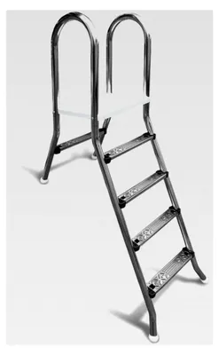 Produktbild von Poolleiter Classic 120/40 cm I 1x4 + 1x1-stufig I V2A Edelstahl Leiter Treppe