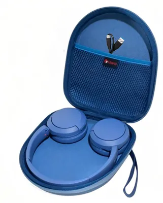 Zdjęcie produktu dla Twarde etui do przechowywania słuchawek Sony WH-CH520, ochronne etui podróżne (niebieskie)