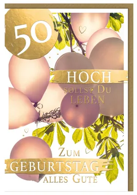 Produktbild von SUSY CARD Geburtstagskarte - 80. Geburtstag "Goldig"