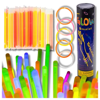 Produktbild von 100 leuchtende Neonarmbänder mit Partyverbindern