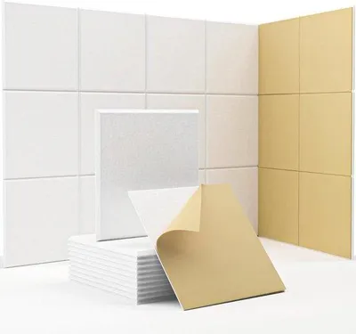 Produktbild von Akustische Paneelen - Schallschutz Wanddekoration - 18-teilig - Selbstklebend - Hohe Dichte - 30x30x09 cm.