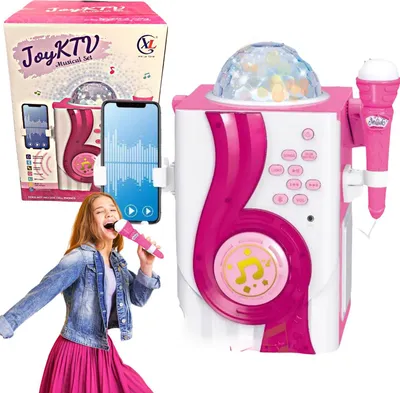 Zdjęcie produktu dla Zestaw Do Śpiewania Karaoke Mikrofon Piosenki Dźwięki Efekty Świetlne USB