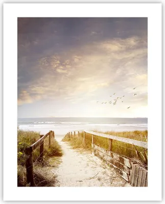 Produktbild von Poster - Poster ohne Rahmen - Meer Weg Strand - 40x50 cm - Wand Bild - Wanddeko - Wandbilder - Kunstposter - Wandposter - Bilder - Kunstdruck - Wanddekoration - Wandbild - P2XPA40x50-5190