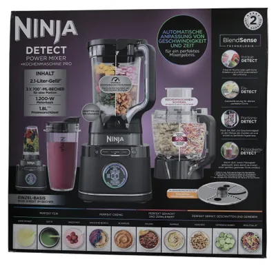 Produktbild von Ninja Detect Power Mixer & Processor Pro, Tischplatten-Mixer, 2,1 l, Pulsfunktion, Eis-Crusher, 0,315 m, 1200 W