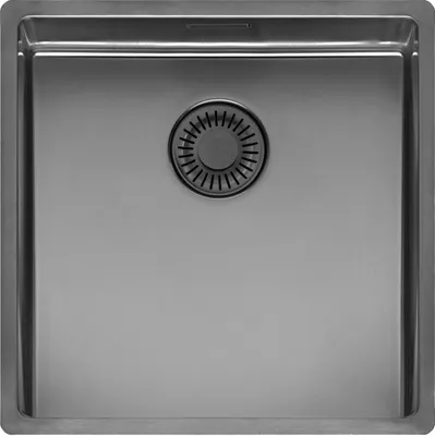 Produktbild von REGINOX R38710 Spüle NEW YORK 40X40 Comfort Gun Metal II ab Schrankbreite 50 cm / Flächenbündig / Flacheinbau / Unterbau