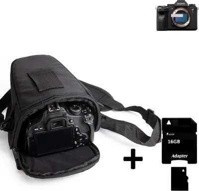 Produktbild von K-S-Trade Schultertasche kompatibel mit Sony Alpha 1 Colt Kameratasche für Systemkameras DSLR DSLM SLR, Bridge etc., + 16GB Speicherkarte