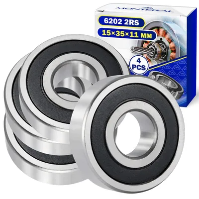 4 Kugellager 6202 2RS für Motor, 15x35x11 mm