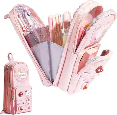 Obrázek produktu pro Stylová krabička na tužky pro ženy a děti, velká a přehledná