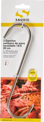 Zdjęcie produktu dla Haczyk do wieprzowiny ze stali nierdzewnej 18/8, długość 200 mm, grubość 5 mm