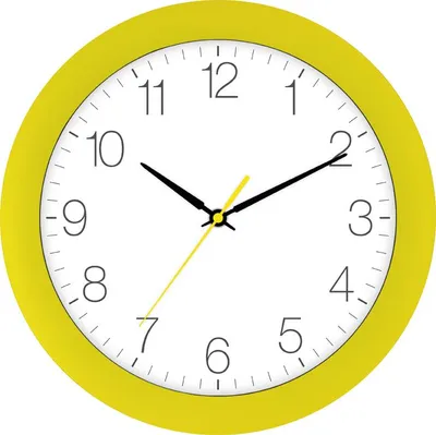 Obrázok produktu pre EUROTIME Rádiom riadené nástenné hodiny žlté