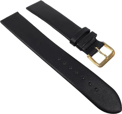 Produktbild von Minott XL Überlänge Uhrenarmband weiches Kalbsleder schwarz 22693G, Stegbreite:16mm