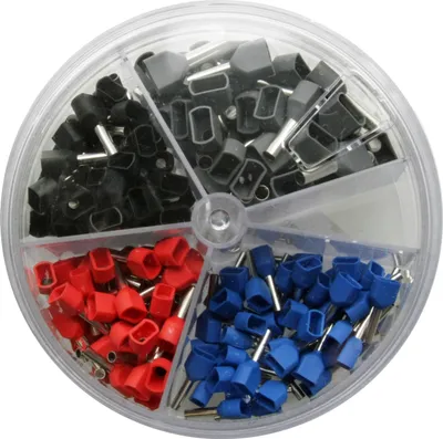 Image de 200 x TWIN Assortiment d'embouts - isolés Section 0,75-2.5mm² Longueur 8mm