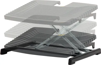 Zdjęcie produktu dla BakkerElkhuizen Pro 959 Footrest, Czarny, Szary, Pomarańczowy, Plastik, Guma, Stal, 120 kg, 0 - 87°, 49 cm, 40 cm