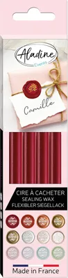 Produktbild von Aladine Siegelwachsstäbchen Set 4 Stück Lila Rot für Karten