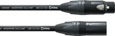 Image de CORDIAL Câble de connexion XLR [1x XLR femelle - 1x XLR mâle] 10 m noir Cordial CPM 10 FM-FLEX