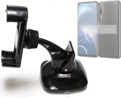 Produktbild von K-S-Trade kompakte Handy-Halterung Windschutzscheibe kompatibel mit HTC Desire 22 Pro Armaturenbrett schwarz Autohalterung KFZ Halter