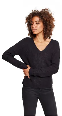 Immagine prodotto di Urban Classics - Maglione da donna con allacciatura sul retro, nero - XS