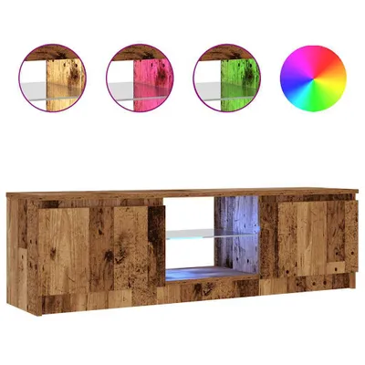 Obrázok produktu pre vidaXL TV skrinka s LED osvetlením, vzhľad starého dreva 120x30x36 cm