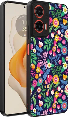 Produktbild von Smartphonica Handytasche Passend für Motorola Moto G Stylus 2024 mit Blumendruck - TPU Back Cover Case Blumendesign