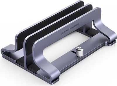 Image de Support vertical en aluminium Ugreen pour ordinateurs portables / tablettes 12 à 26 mm, argenté