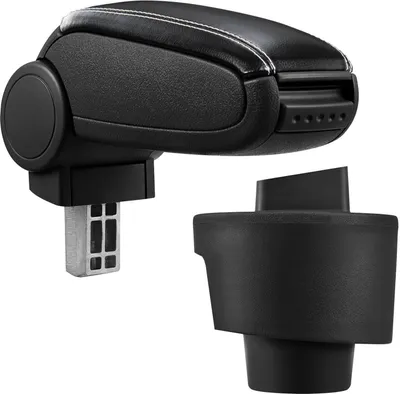 Produktbild von Armlehne Mittelarmlehne Leder Bezug Schwarz / Weiß für Seat Ibiza IV 6J 2009-