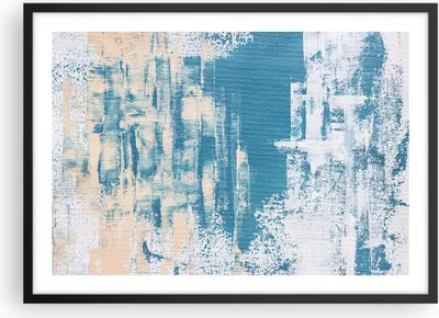 Produktbild von Gerahmtes Poster - Schwarzer Rahmen - Blau Farben Hintergrund - 70x50 cm - Wand Bild - Wanddeko - Wandbilder - Kunstposter - Wandposter - Bilderrahmen - Bilder - Kunstdruck - P2BAA70x50-5062