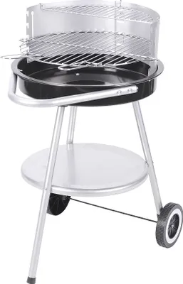 Produktbild von BBQ BBQ Holzkohlegrill auf Rädern mit verstellbarem Rost - 47x47cm