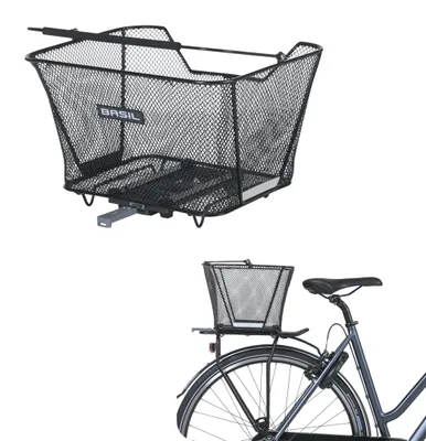 Produktbild von Basil Lesto MIK, Hinten, Fahrradkorb, Stahl, Schwarz, 10 kg, 320 mm