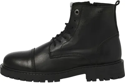 Produktbild von Jack & Jones 12258045_212_45, Stiefel, Schwarz, Anthrazit, Rundzeh, Schnürverschluss, Reißverschluss, Mikrofaser, 100% Polyester