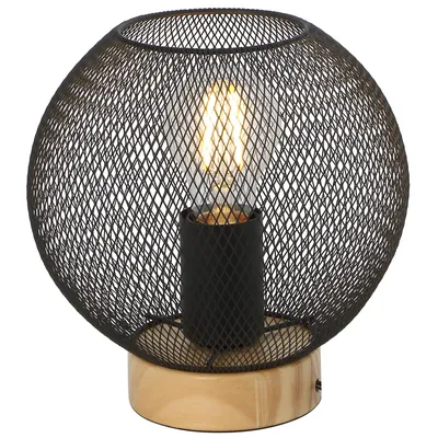 Produktbild von Globo Lighting|Tischleuchte Holz braun, 1x E27