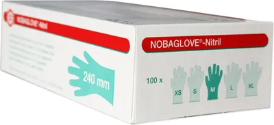 Produktbild von #NOBA Nobaglove Nitrilhandschuhe puderfrei weiß 100 Stück Gr. M
