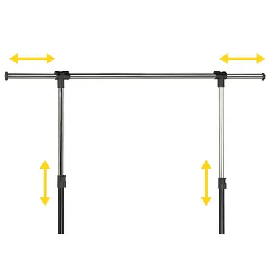 Produktbild von Unilux EXTEND, Stummer Diener, Acrylnitril-Butadien-Styrol (ABS), Kunststoff, Chrom, Modern, 40 Stück(e), Schwarz