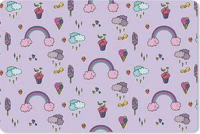 Produktbild von MuchoWow® Mauspad Mousepad Muster - Regenbogen - Krone - Mädchen - Kinder - Kinder 27x18 cm - Mousepads - Maus Mat - Pad - Mausunterlage - Büroartikel - Desk Matten