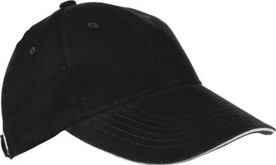 Produktbild von Baumwoll-Basecap 6 Panel heavy-brushed Baumwolle / Farbe: schwarz