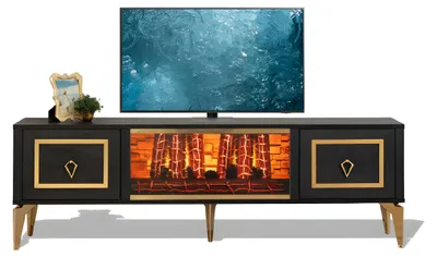 Produktbild von Fernsehschrank mit langlebigen Hartplastikfüßen in moderner Optik