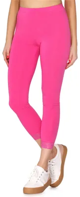 Image de Leggings 7/8 pour femme Merry Style avec dentelle MS10-342 (rose, S)
