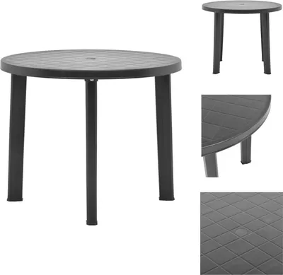 Obrázek produktu pro vidaXL Zahradní stůl antracit 89 cm plast - Zahradní stoly