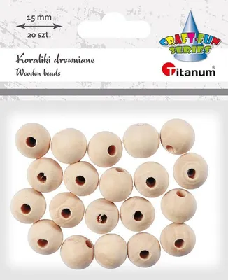 Produktbild von Holzperlen 15mm 20Stück Titanum