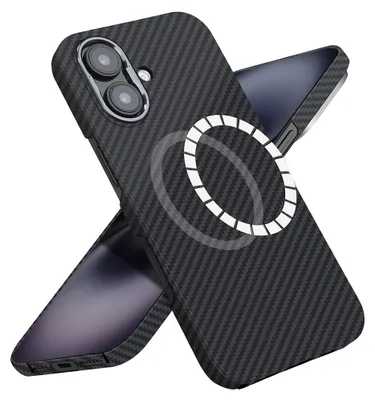 Obrázek produktu pro Techsuit – Ochranné pouzdro z aramidových vláken s MagSafe pro iPhone 16 – černé