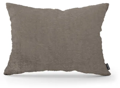 Zdjęcie produktu dla Poduszka dekoracyjna z pluszu, kolor brązowy taupe, wymiary 40 x 55 cm
