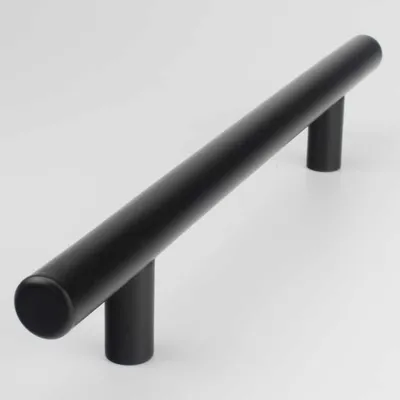 Produktbild von Marita Möbelgriff Schwarz 128 mm Küchengriff Schrankgriff Schubladengriff Möbelbeschlag Lochabstand 128mm Griff Schwarz-Matt