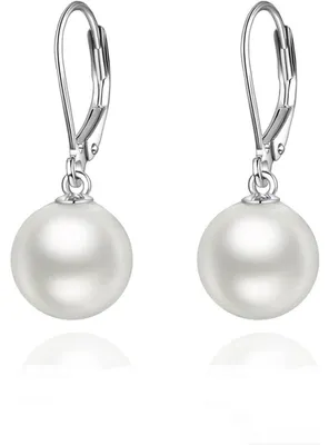 Produktbild von Ohrringe Sterling Silber 925 Rosenquarz Hängend 8 mm hypoallergen