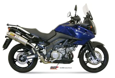 Image de Silencieux Mivv SPORT OVAL 2 SLIP-ON carbone pour SUZUKI DL V-STROM 1000 BJ 2002 > 2013