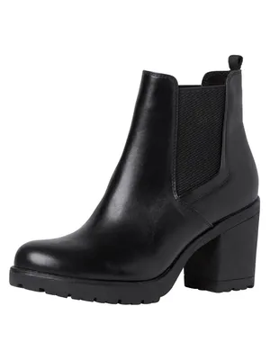 Produktbild von MARCO TOZZI Damen Stiefelette Ankle Boot hoher Blockabsatz Stretch 2-25414-29, Größe:37 EU, Farbe:Schwarz