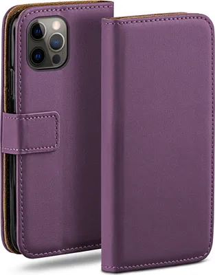 Produktbild von moex® Book Case kompatibel mit Apple iPhone 12 Pro Max - Hülle 360 Grad klappbar, Lila