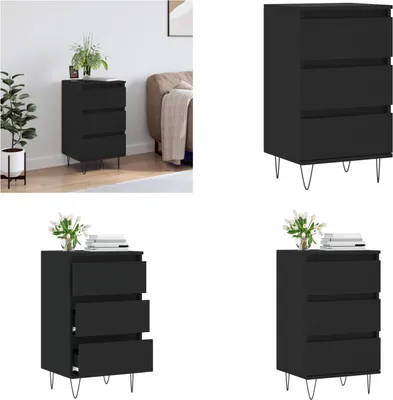 Produktbild von vidaXL Sideboard Schwarz 40x35x70 cm Holzwerkstoff - Sideboard - Sideboards - Schrank - Anrichte