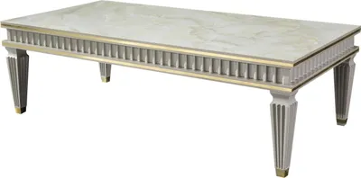 Produktbild von Couchtisch Weiß Beistelltisch Kaffeetisch Design Elegantes Wohnzimmer Tische Neu