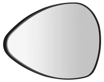 Zdjęcie produktu dla Lustro STEN w ramie 80x51cm, czarny mat