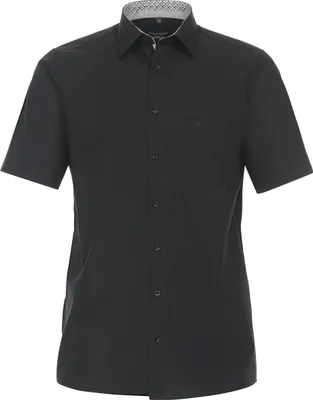 Produktbild von CASAMODA Herren Businesshemd Kurzarm Kent Comfort-Fit Schwarz 45